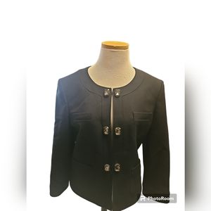 Anne Klein 3/4 sleeve rhinestone Embellished blazer